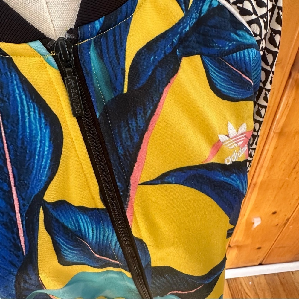 Adidas x Farm Rio Yellow Blue Tropical Track Jacket - Picture 6 of 7